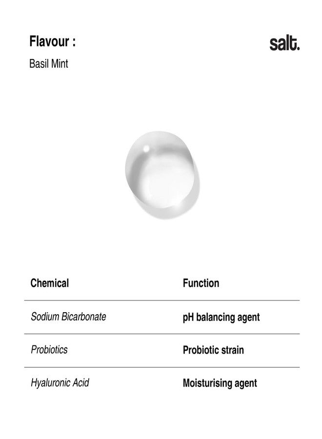 Salt. Oral Care Balance Mouthwash - 330ml | Natural Alkaline Probiotic Mouthwash with Basil Mint | pH-Balancing, Plaque-Targeting, Alcohol-Free Oral Care - Image 4